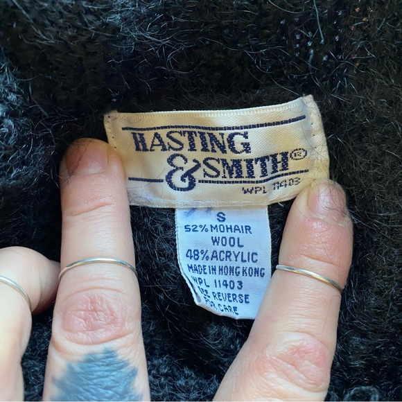 Vintage Hasting & Smith Mohair Wool Blend Pullover Sweater. Size Small. Collar. - Picture 9 of 14